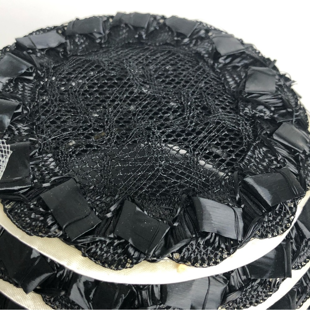 Luci Ame’s Handcrafted Hat Vintage Black with Off White Pompon - Picture 3 of 8